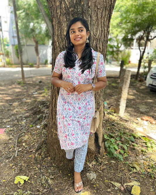 Floral Breeze Kurti Set