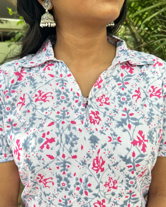 Floral Breeze Kurti Set
